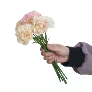 Œillets artificiels à tige courte pour décoration de table, articles d'ameublement doux pour la Fête des Mères, fleurs individuelles transfrontalières les plus vendues - Product Image 6