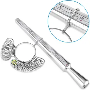 Professional Jewelry Tools Ring Mandrel Stick Finger Gauge Ring Sizer Measuring UK/US Size For DIY Jewelry Size Tool Sets