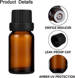 5ml 1 oz 30ml 100ml 10ml 15ml 20ml 50ml Premium High Temperature Resistance Face Care Serum Essential Oil Eye Brown Glass Bottle - Product Image 3
