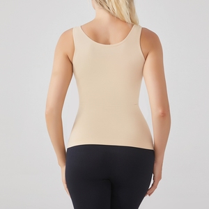 Vêtements de yoga ajustables, antichoc, à col rond, coupe slim, respirants, en spandex de haute qualité, avec larges bretelles, couleur beige, pour femmes, pour le <span class=keywords><strong>ski</strong></span> - Product Image 3