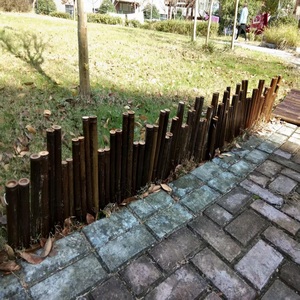 Recinzione <span class=keywords><strong>in</strong></span> Bambù Carbonizzato Anticorrosione, Stile Giapponese per Giardino e Cortile, Basso Divisorio per Orto e Aiuole - Product Image 6