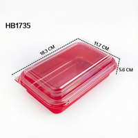 Groothandel stapelbare rechthoekige bakkerij dessert cake verpakking recycleerbare plastic voedselcontainer snack lunchbox