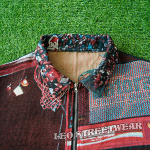 Chaqueta de tapiz personalizada de invierno para <span class=keywords><strong>hombre</strong></span>, ropa de calle, <span class=keywords><strong>abrigo</strong></span> cortavientos con cremallera para <span class=keywords><strong>hombre</strong></span> de talla grande, chaquetas con cremallera para <span class=keywords><strong>hombre</strong></span> - Product Image 6