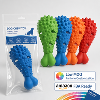 Jouet à mâcher pour chien en caoutchouc durable et écologique, en forme de cuisse de poulet, flexible, non toxique, résistant à la mastication, pour l'entraînement quotidien