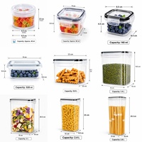 Ensemble de 32 contenants de rangement pour garde-manger, contenants hermétiques pour aliments avec couvercles, sans BPA, pour l'organisation et le rangement de la cuisine
