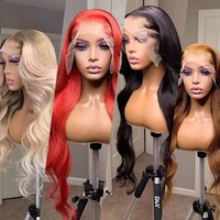 Perruque Full Lace Front HD transparente 100% cheveux humains bruts alignés sur les cuticules, haute densité, extension naturelle pour cheveux indiens Remy