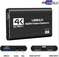 Heißes 4K 60fps Game Capture Gerät Live Streaming HDMI zu USB 3.0 HDMI Video Capture Card für Xbox PS4 Live Streaming Gaming