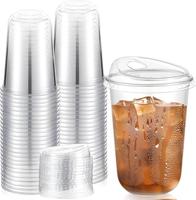 XUELI Verres à vin en plastique jetables écologiques Logo personnalisable Couvercle inférieur en forme de U Conception simple pour boissons froides Café