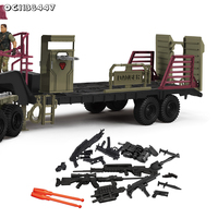 Incroyable petit jouet pour hommes de l'armée soldat vert ensemble de jeu de figurine camion militaire équipement jouet kit de friction pour garçon jeu de rôle