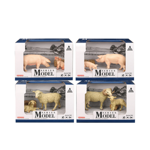 Gerçekçi çiftlik hayvan figürü mini plastik koyun oyuncak domuz figürleri - Product Image 4