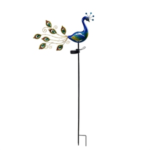 Lampe décorative <span class=keywords><strong>solaire</strong></span> d'<span class=keywords><strong>extérieur</strong></span> en forme de paon à double face, imitation animal, pour pelouse, style fer forgé transfrontalier - Product Image 2