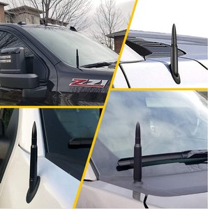 Antenna a Proiettile in Alluminio NERO 50 <span class=keywords><strong>CAL</strong></span> 30 Ohm Modello JXOP023 per CHEVROLET SILVERADO 1500/2500/3500/GMC SIERRA - Product Image 2