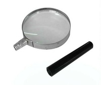 Low Vision Aid Handheld Magnifier Diameter 50mm Magnifying Glass with Metal Frame