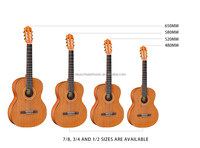 Primary Solid Top Mahogany Classical Guitar with All Sizes Available for Students and Players OEM Wholesale Guitar