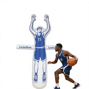 Mannequin de défenseur de basketball gonflable 7,6 pieds réglable et portable pour entraînement de la technique, avec pompe à <span class=keywords><strong>air</strong></span> facile à utiliser - Product Image 1