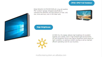 IP67 4000/5000 Nits Tanpa Kipas 55 Inci LCD Digital Signage Totem Kiosk Luar Ruangan Tahan Sinar Matahari Dapat Dibaca 24/7