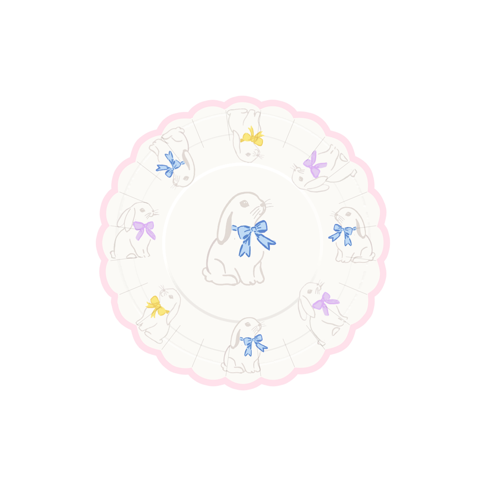 Plato de papel de 7 pulgadas * 8 unidades