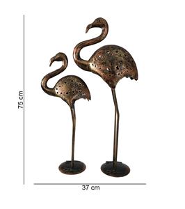 IRON CRAFT Ensemble de 2 statues de canards et grues vintage faites à la main, décoration de bureau intérieure/extérieure pour la maison et le bureau, cadeau de mariage - Product Image 2