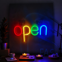 Lampu Neon LED Terang Ultra Warna-warni untuk Dekorasi Dinding, Papan Nama Bisnis, Huruf Bercahaya Warna-warni