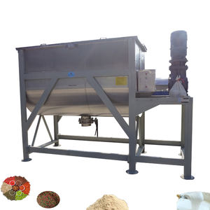 Mezclador de cinta horizontal para línea de producción automática, motor AC, acero inoxidable, dosificador automático, mezclador de premezcla seca - Product Image 1