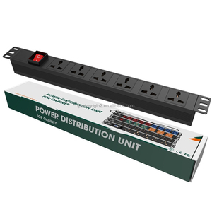 ชุดจ่ายไฟ PDU ขนาด 1U 19 นิ้ว แบบโมดูลาร์ 6 ช่อง 10A พร้อมตัวเลือกปลั๊กแบบ USA EU UK สำหรับแร็คเซิร์ฟเวอร์ - Product Image 2