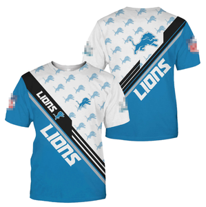 <span class=keywords><strong>Camiseta</strong></span> Deportiva Transpirable y Ecológica de Manga Corta con Diseño de Alta Calidad de los 32 Equipos de la NFL, Detroit Lions, Personalizada por LICHENG al por Mayor - Product Image 1