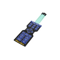 Teclado de Membrana con Superposición Gráfica Impresa Personalizada OEM, Interruptor de Membrana Flexible de Circuito Plateado Multicapa con Adhesivo 3M