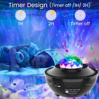 Projecteur LED Galaxie et Océan avec Haut-Parleur Musical Sans Fil pour Chambre d'Enfant