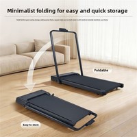 Tapis roulant pliable pour la maison avec accoudoirs, incluant des options de pente et de position plate, sans test de fréquence cardiaque