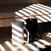 Presse à café blanche personnalisée, outils pour le café, en céramique blanche, personnalisé, vente en gros, pièces