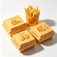 Boîte à frites personnalisée avec logo, emballage pour hamburger, boîte à frites de haute qualité, emballage alimentaire à emporter, boîte à repas