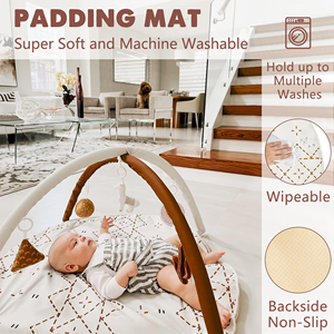<span class=keywords><strong>Tapis</strong></span> d'éveil pour bébé avec 6 jouets détachables - Aire <span class=keywords><strong>de</strong></span> jeux pour le développement visuel, auditif et moteur - <span class=keywords><strong>Tapis</strong></span> d'éveil lavable pour bébé - Product Image 4