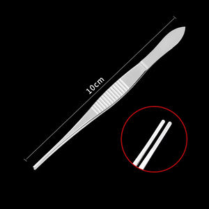 คีมจับเนื้อเยื่อตาสแตนเลส คีมจับเนื้อเยื่อละเอียด คีมจับเนื้อเยื่อสำหรับการผ่าตัดทางการแพทย์ คีมจับเนื้อเยื่อ คีมจับสำลี - Product Image 2