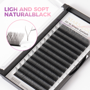 ถาดขนตาปลอมแบบวอลลุ่มสีดำด้าน แคชเมียร์ ขนตาไหม PBT แบบเกาหลี อุปกรณ์ต่อขนตา ขายส่งขนตาปลอม - Product Image 5