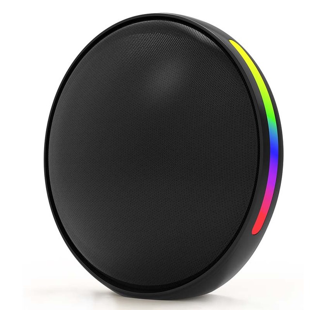 3.5 Inch ABS+mesh Portable Stereo Home Speaker 1800mAh Big Capacity LED Colorful Light Wireless Speaker for Home Decor