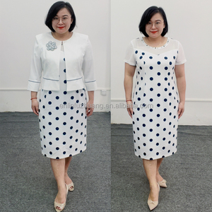 Traje de Dos Piezas con Vestido Clásico de Puntos, Personalizado, Tallas Grandes, Ropa de Mujer, Traje para Iglesia, Chaqueta Corta, Ropa de Fiesta - Product Image 2