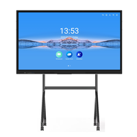 Pizarra Interactiva Inteligente con Pantalla Táctil de 65 Pulgadas, Pantalla Plana Multitáctil para Presentaciones Escolares y de Conferencia