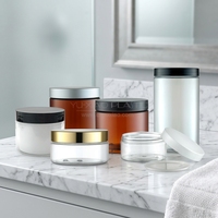 Pot en plastique PET à paroi épaisse pour cosmétiques 30g/50g, forme cylindrique avec couvercle à vis, qualité alimentaire, pour crème contour des yeux