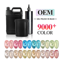 Fournisseurs professionnels OEM d'ongles Vente en gros Flash brillant Vernis à ongles en gel pour les yeux de chat 9000 + Couleurs Ensemble de vernis à ongles en gel UV pour les yeux de chat