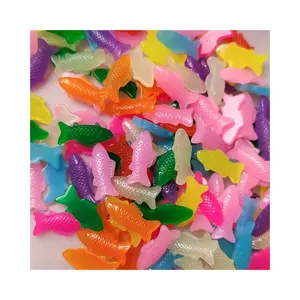 Renkli denizanası reçine düz geri Cabochon kil minyatür gıda sanat kaynağı denizcilik deniz Anime dekorasyon hediye zanaat yaratıcılık