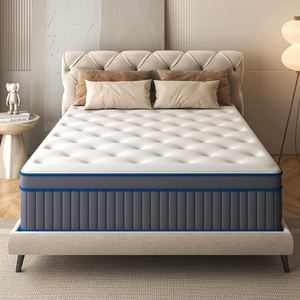 Materasso in Memory Foam Compresso, Topper Ortopedico in Lattice, Materasso Ibrido con Molle Insacchettate Impermeabile, Misure Queen e King - Product Image 1