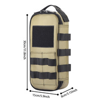 Sac de rangement compact multifonctionnel portable et robuste pour outils, compatible Molle, pour EDC, motards et électriciens