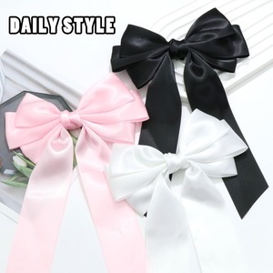 Grands nœuds pour cheveux de 14 cm pour filles, nœuds en ruban pour cheveux, pinces à cheveux avec longues queues, accessoires pour cheveux vintage pour femmes - Product Image 5