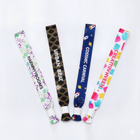 Bracelet en tissu polyester personnalisé avec logo imprimé, écologique, pour événements, avec fermeture unidirectionnelle, vente en gros
