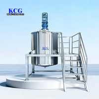 Cuve de mélange en acier inoxydable 304 avec support à plateforme étagée, pour ingrédients alimentaires, produits chimiques quotidiens, et détergents à lessive