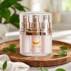 Emballage de tube cosmétique, flacon pompe sans air pour lotion, luxe, 15 ml - Product Image 1