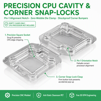 Kotak Pelindung Prosesor CPU PET Transparan Kustom untuk Intel LGA 775 1150 1151 1155 1200 Kemasan Pelindung OEM
