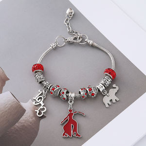 Formato regolabile sorellanza Delta Sigma Theta Design ispirato 1913 donna Fortitude e elefante ciondolo rendendo greco DST braccialetto - Product Image 3