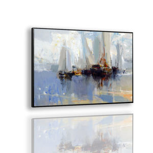 Abstraktes Meeresmotiv Ölgemälde auf Leinwand Handgemaltes Bild Wohnzimmer-Dekoration - Product Image 3