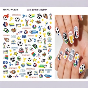 Adesivi per Unghie Evento Calcistico 2026, Decalcomanie Bandiera Nazionale per USA Canada Messico, Regalo per Tifose del Torneo di <span class=keywords><strong>Calcio</strong></span> - Product Image 6